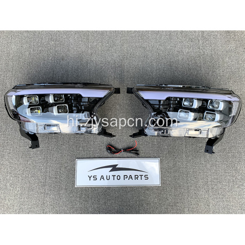 रेंजर T7 T8 एलईडी 4 लेंस हेडलैम्प हेडलाइट्स